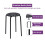 Stackable Stool Round Seat Top Backless Design Metal Leg home office 4