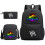 (Black, B) Jurassic World School Bag Backpack Pencil Case Shoulder Bag Three-piece Set 1