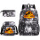 (Lightning Black, D) Jurassic World School Bag Backpack Pencil Case Shoulder Bag Three-piece Set 1