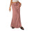 (L, coffee) Boho Style Maxi Skirt High Waist Adjustable Drawstring Long Skirt 11