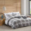 Imperial Rooms (Double) Reversible Duvet Quilt Covers Grey Bedding Set UK 4
