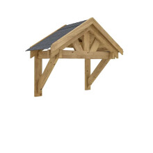 Wooden Porch Canopy 16 x 08m Apex Shingles Pressure Treated 19mm Roof Dunster House