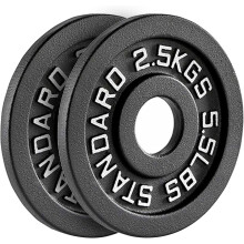 (2.5Kg x 2 = 5Kg) Olympic 2-Inch Cast Iron Weight Plate set for Dumbbells & Barbell,Home Gym Fitness Workout & Exercise for Men & Women