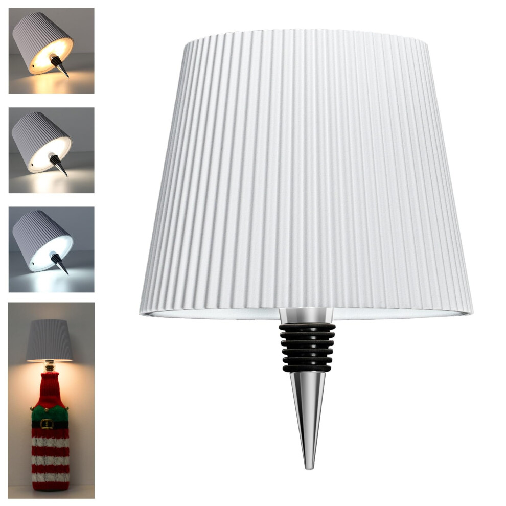 ï¼Bianco)Beaeet Lampada da bottiglia LED da tavolo senza fili, con touch dimmerabile a 3 colori, ricaricabile USB-C, per camera da letto, te-image-OPC-PJ7TWN9-NEW