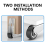 (1,6 polegadas) Conjunto de rodas giratórias laterais de alta resistência 2PCS compatível com armários, mesas, móveis, deslizamento suave e 3