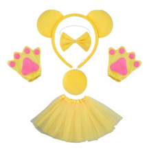 (Puuvillalla täytetty kolme) Karhu Cosplay Rekvisiitta Söpö Karhu Pääpanta Karhu Cosplay Koristeet Asuasuste yhteensopiva Kid Adult Festival