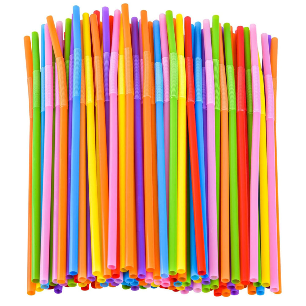 (1000PCS）100/300/500/1000 Pcs Flexible Straws, Bpa- Bendy Straws