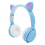 Auriculares plegables LED con micrófono (azules) 4