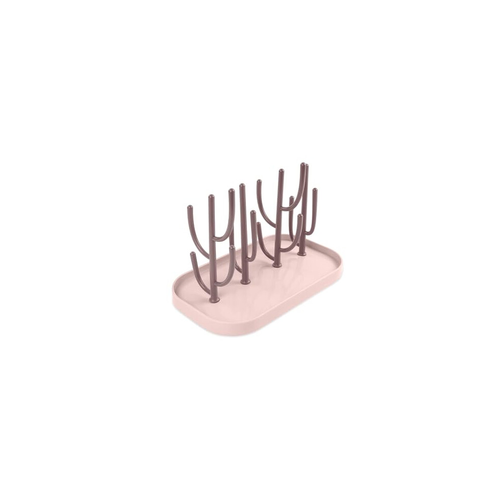 Baby Bottle Drying Rack Bpa Free Detachable Antler Style Holder Pink Zuvo