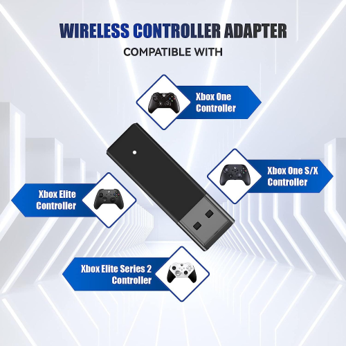 Wireless Adapter Compatible with Xbox One X S Compatible with Xbox Series Elite Controller Original IC Chip Wireless USB Adapter Compatible w 1