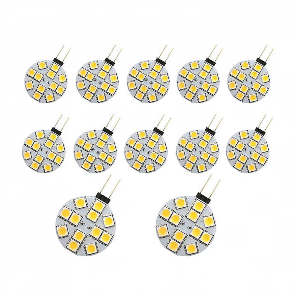 12PCS G4 Puck Lights LED Bulbs Side Pin Base Round G4 5050 12SMD LED RV Light Home Reading Light, Wa-image-OPC-PJ7TZPH-NEW