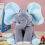Peluche éléphant bleu chantant cache-cache, jouet musical interactif 4