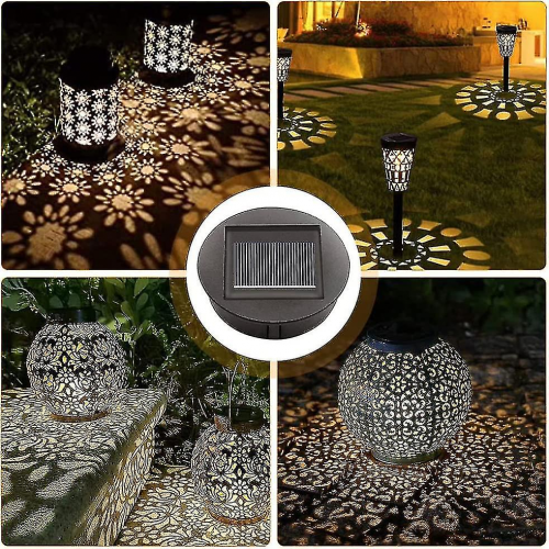 4 Pieces Replacement Solar Lights With Led Bulbs, Solar Top Lights Replacement, Led Solar Panel Lantern Cover 2