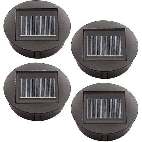 4 Pieces Replacement Solar Lights With Led Bulbs, Solar Top Lights Replacement, Led Solar Panel Lantern Cover
