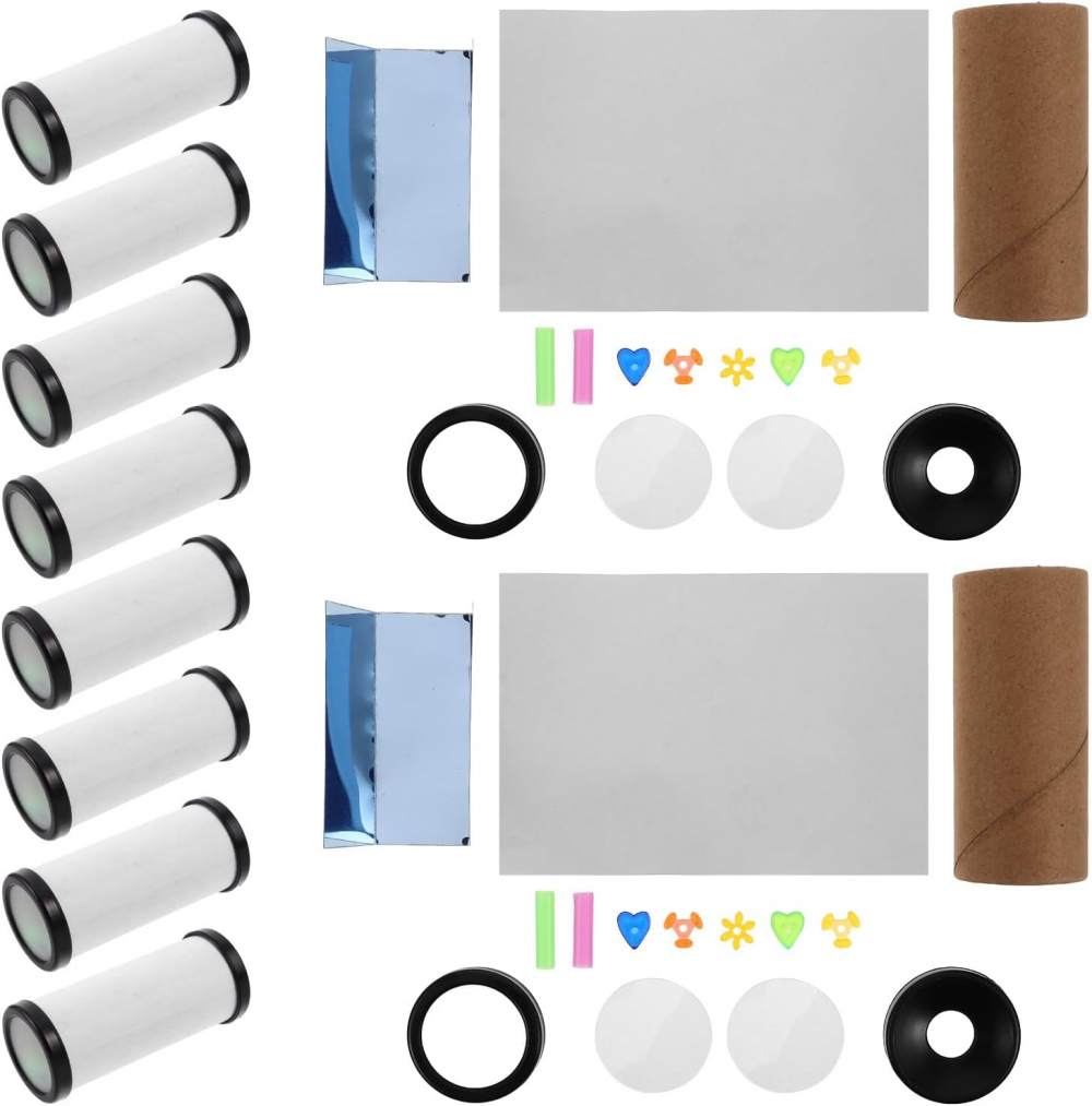 Silkwish Lot de 8 kaléidoscopes de bricolage pour enfants - Kaléidoscope - Cadeau d'anniversaire d'enfant - Petit cadeau kaléidoscope DIY - À construire soi-même - Expérience d'optique pour enfants à