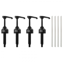 Lot de 4 pompes à sirop noires de 10 ml, idéales pour les sirops de café, les cônes de neige, les arômes et plus encore de Monin