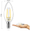Κλασική λάμπα LED κηροπήγιο E12, ισοδύναμη με 40w, θερμό λευκό 2700k, διαφανές γυαλί νή 4