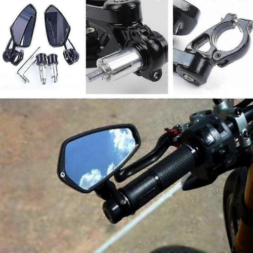 Bar End Rear View Cafe Racer Motorcycle Mirrors Motor Handlebar End Mirror
