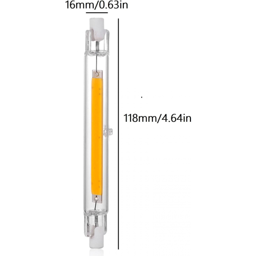 Λάμπα LED R7s 118mm 30w με δυνατότητα ρύθμισης φωτεινότητας, θερμό λευκό 3000k 3000lm, γραμ 1