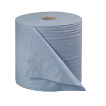 2Work Forecourt Paper Roll 2-Ply 270mmx400m Blue (Pack of 2)