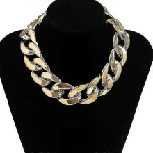 Ccb Necklace Jewelry Street Hip Hop Patchwork Large Gold Chain Geometric Chain Collarbone Chain