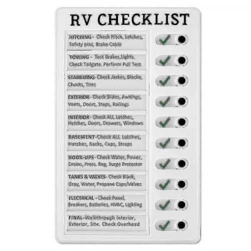 Reusable Rv Checklist,post-it Note Message Memo Board Card