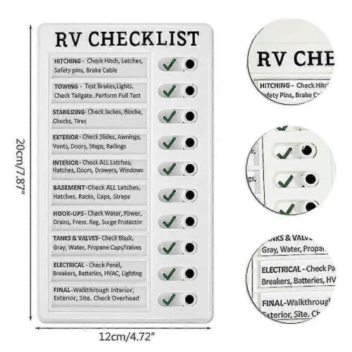 Reusable Rv Checklist,post-it Note Message Memo Board Card 1