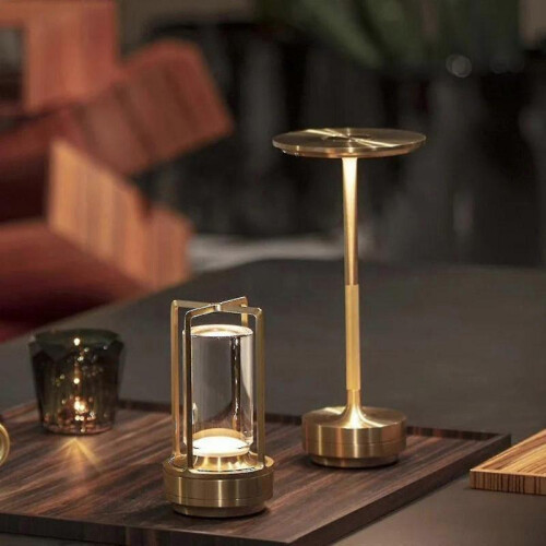 (Silver) Cordless Table Lamp - Dimmable Recharable Desk 2