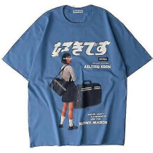 (L) Mens Oversized Graphic Tee Summer Unisex Hipster Printed Casual Harajuku Top Tshirt