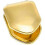2pcs 14k Gold Plated Mouth Teeth, Flat Teeth, Top Teeth Gold Braces Tw 2