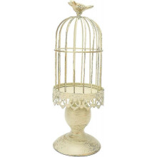 Decorative Metal Birdcage Candle Holder Retro Shabby Candlestick for Home Desktop Decoration Elegant Candle Holder for Table