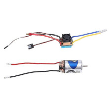 550 Brushed Motor 37T & 480A Waterproof Brushed ESC Speed Controller with 5V/3A BEC for 1:10 RC Crawler Axial SCX10 TRX4