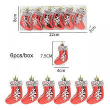(Set9) 6pcs Christmas Red Candy Crutch Lollipop Xmas Tree Hanging Pendant Ornaments 2024 New Year Gift Christmas Home Decoration 2023