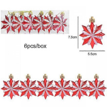 (Set11) 6pcs Christmas Red Candy Crutch Lollipop Xmas Tree Hanging Pendant Ornaments 2024 New Year Gift Christmas Home Decoration 2023
