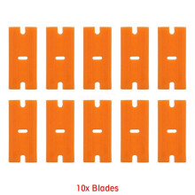 (10 x Blades) Plastic Razor Blade Paint Glue Adhesive Scraper & 10-100Pcs Blades Cleaner Tools