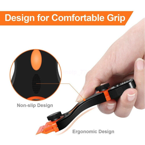 (1x Adhesive Scraper) Plastic Razor Blade Paint Glue Adhesive Scraper & 10-100Pcs Blades Cleaner Tools 1