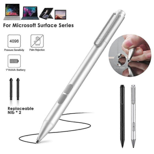 (Silver) Go Book Latpop Surface Stylus Pen For Microsoft Surface Pro X/3/4/5/6/7 Tablet 1
