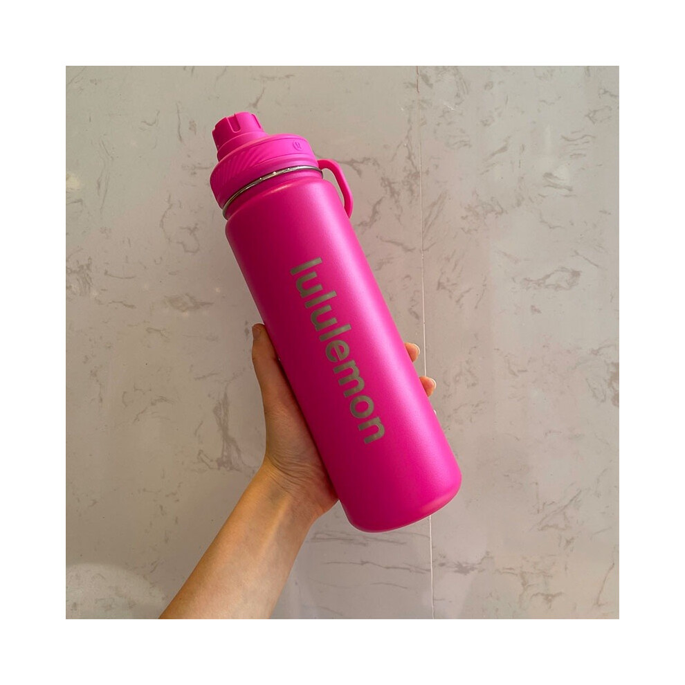(Rose red, 24oz) Lululemon Back To Life Water Bottle Sport 24oz 710ml Insulated