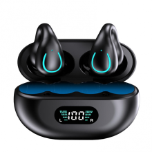 Open Ear Bone Conduction Headphones Wireless Bluetooth-compatible With Digital Display Charging Compatible with Cycling Running Driving