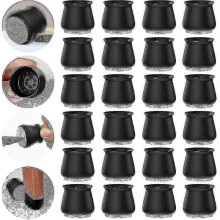 Chair Leg Protectors,24 Pcs for Hardwood Floors.silicone Chair Leg F Tw