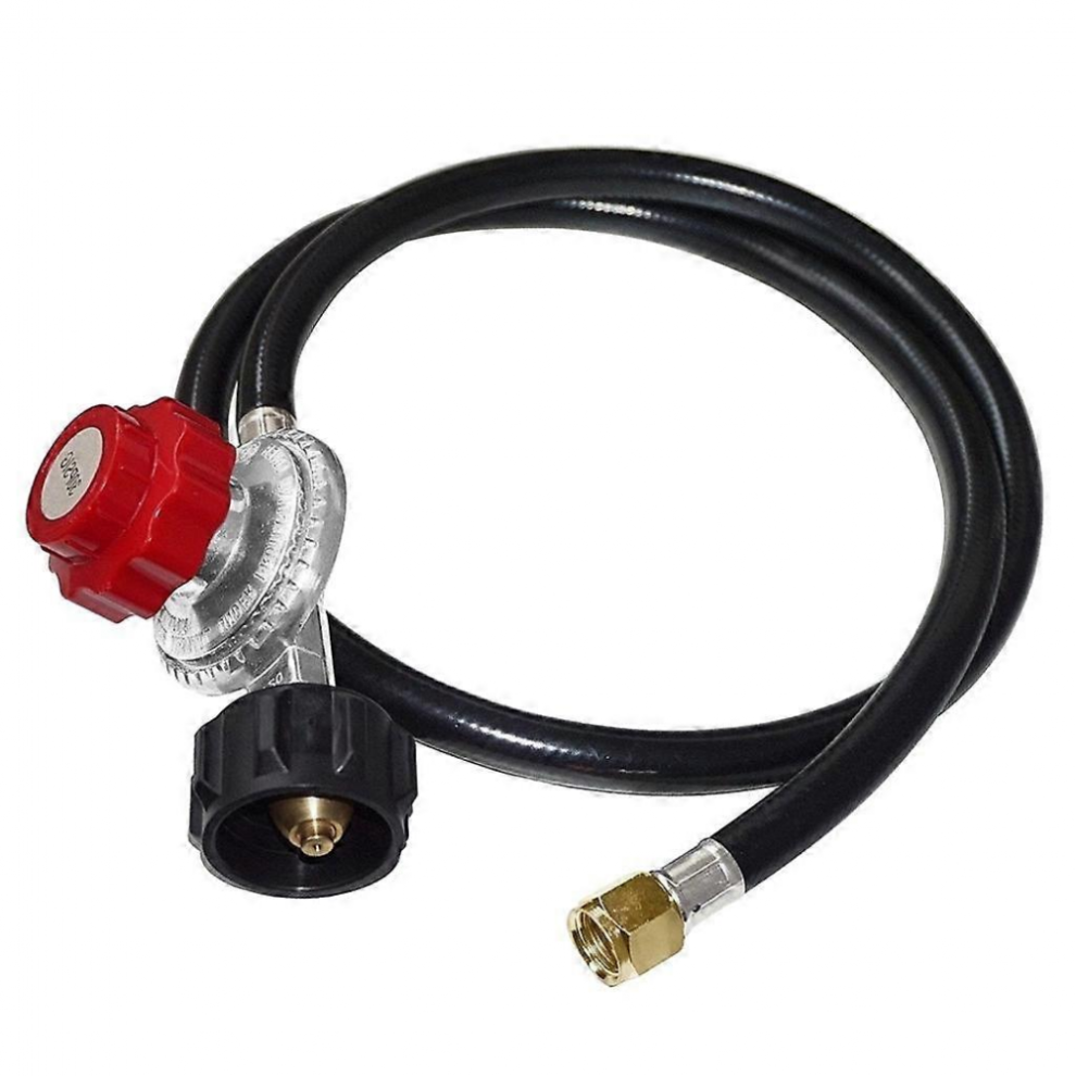 Adjustable 0-30 PSI high pressure output propane regulator with 4 feet hose-image-OPC-PJ7V8T9-NEW