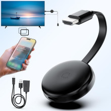 Google Chromecast 3 kompatibel mit WiFi Smart TV Stick kompatibel mit Netflix Youtube WiFi Display Wireless HDMI Miracast Dongle, 2024 Ping