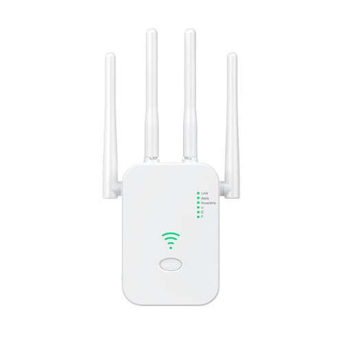 (Λευκό)Ενισχυτής επέκτασης WiFi, Ενισχυτής WLAN WiFi Repeater, Επέκταση WiFi έως 5000τ.μ. με λειτ 1