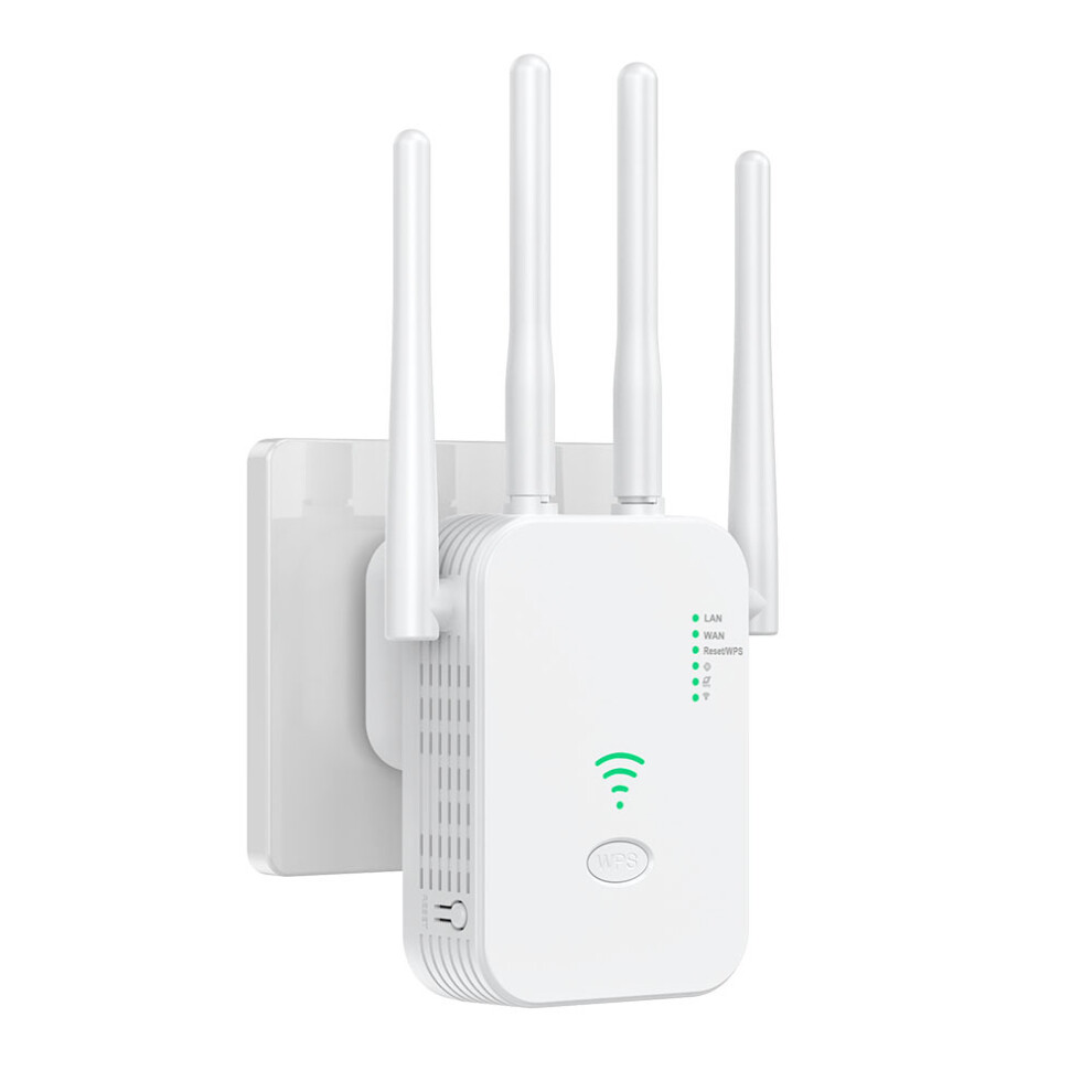 (White)Wifi Extender Booster, Wifi Repeater Wlan Amplifier Wifi Extender Up To 5000Sq.ft With Repeater/Ap Mode, Long Range Amplifier With Et White 9169529021727