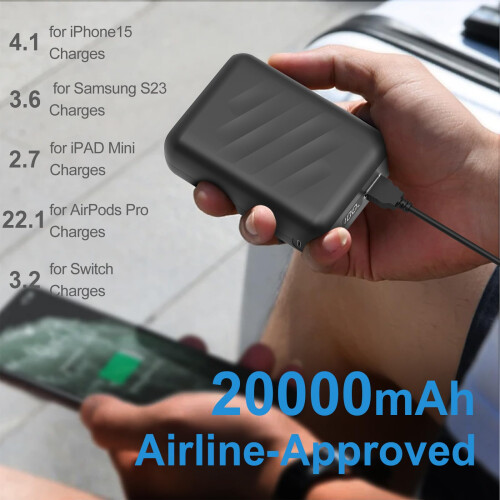 Μπαταρία θερμαινόμενου γιλέκου GAROERFAR (20000mAh) - Μπαταρία γρήγορης φόρτισης 22,5W με ο 2