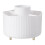 Living And Home White Rotating Striped Design Makeup Brush Holder 4