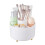 Living And Home White Rotating Striped Design Makeup Brush Holder 3