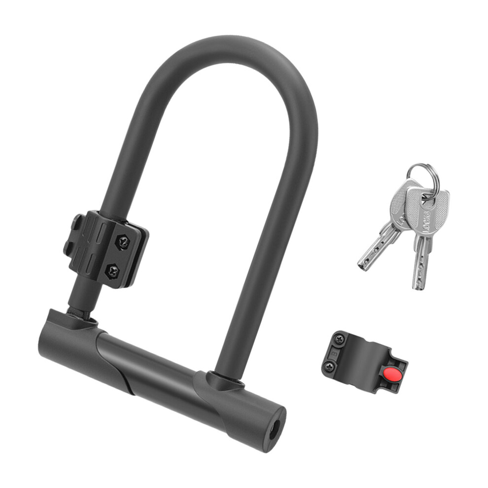 (1) Simple Portable Bicycle U-Shaped Lock - U-lock ring, clip lock holder-image-OPC-PJ7VK5P-NEW
