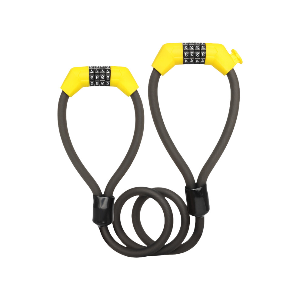 (1) Bicycle anti-theft combination lock double-head lock - yellow-image-OPC-PJ7VK6G-NEW