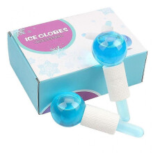 (Blue) 2x Ice Globes Tray Ice Ball Face Massager Skin Care Beauty Tighten Lift Tool